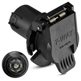 Oyviny front view of 7-way adapter showing OEM-style socket and secure fit