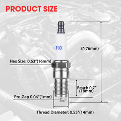 Ozikutech pre-gapped 0.04 inch plug detail demonstrating correct factory gap