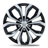 PAANLOK front view of four hubcaps showing dual-tone black and silver, boosts curb appeal