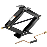Pafessa scissor jack front view showing sturdy frame and mounting plate, improves trailer stability