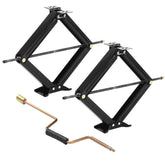 Pafessa front view of both jacks showing heavy-duty build and stability benefit