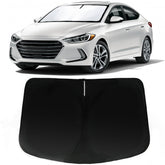 PAIMOHO installed front view on Elantra windshield shows full coverage and sun blocking benefit