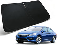 PAIMOHO front installed in Accord showing full windshield coverage and sun protection