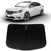 PAIMOHO front view installed in Nissan Sentra showing full windshield coverage and protection