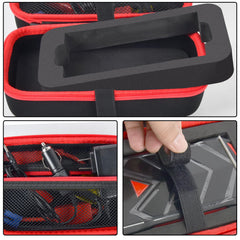PAIYULE interior mesh pocket and elastic strap organizing cables and clamps neatly
