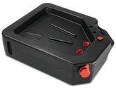 PAK front view of 16-quart drain pan showing capacity and easy-pour design benefit