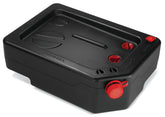PAK front view of 10-quart drain pan showing capacity and ergonomic handles for cleaner pours