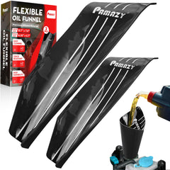 PAMAZY front view of both silicone funnels showing size variety and spill control