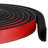 Pangda front view of 13ft D-shape seal strip showing product benefit of full-length protection