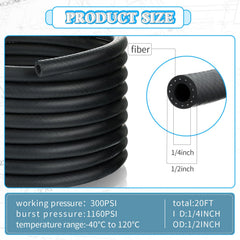 Pangda fuel hose coiled 20ft length demonstrating ample reach and convenience