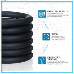 Pangda fuel hose installed on a boat engine demonstrating reliable return-line routing