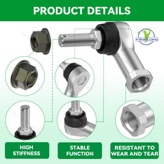 Panglong close-up of threaded stud and ball joint showing durable finish