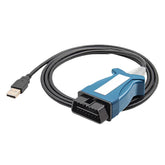PARANNIC OBD2 interface front view showing ports and durable casing benefit
