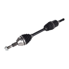 PAROD front-left CV axle assembly front view showing full shaft fit benefit