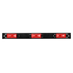 Partsam 17-inch front view showing full red LED bar and mounting holes for increased visibility