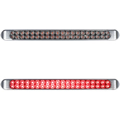 Partsam front view clear lens showing red LEDs for improved visibility