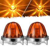 Partsam front view amber glass light showing clear lens and bright output benefit