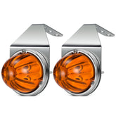 Partsam front view amber watermelon light showing sharp visibility benefit