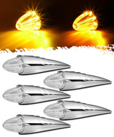 Partsam chrome front view showing amber torpedo lights for clear roof marking