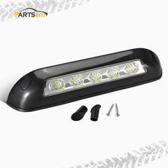 Partsam close-up of LED array and clear lens highlighting bright, even illumination