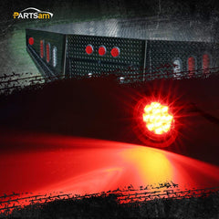 Partsam close-up of 13-LED lens and reflector increasing visible brightness