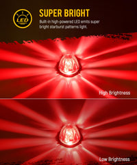 Partsam close-up of glass lens starburst pattern highlighting improved beam spread