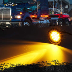Partsam close-up of 13 LED array and faceted lens for increased visibility