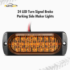 Partsam close-up of 24 LED array and polycarbonate lens highlighting clarity