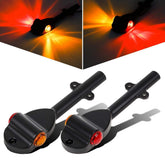 Partsam front view of the DOT-compliant fender light set showing both lamps and bracket for clear visibility
