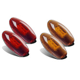 Partsam front amber marker front view showing clear lens and bright signaling