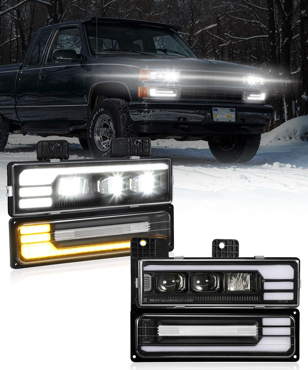 Partsam front assembly installed on grill showing modern appearance and improved safety