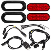 Partsam front-facing oval tail light showing clear brake visibility