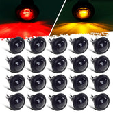 Partsam front-facing pack of 20 red marker lights showing compact design and uniform glow