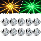 Partsam front view of ten watermelon LED lights showing compact design and visibility