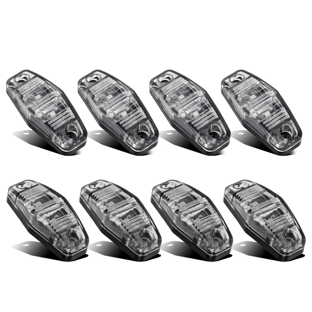 Partsam front view clear lens showing compact oval design and visibility benefit