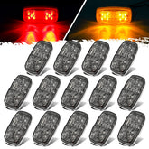 Partsam front view of 14-pack showing red and amber lights and benefit of full kit