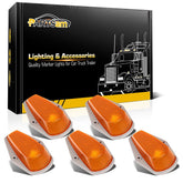 Partsam amber lens kit front view showing complete five-piece set and benefits