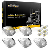 Partsam front packaging with five clear lenses and five bulbs showing kit contents and quick install benefit