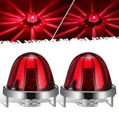 Partsam front view red glass watermelon light showing clear optics and road visibility