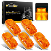 Partsam front view amber marker light showing bright, compliant illumination