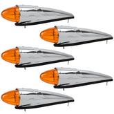 Partsam front view chrome torpedo lights showing sleek housing and visibility