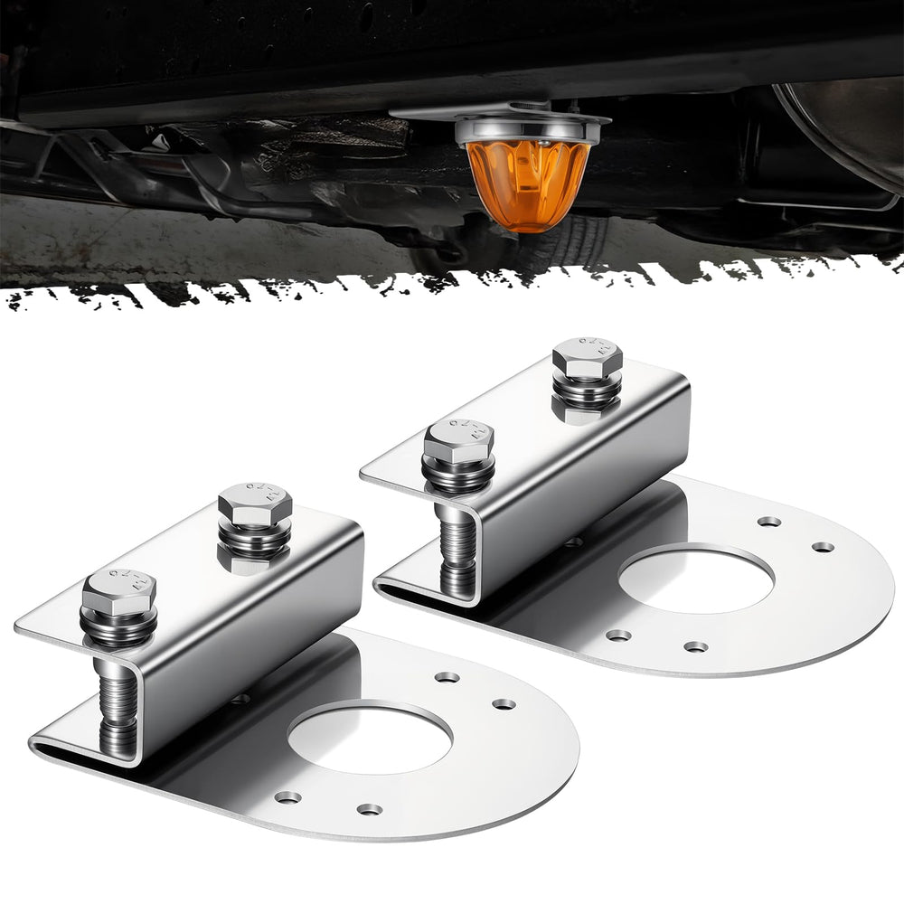 Partsam front view clamp mounted brackets showing secure fit and stability