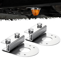 Partsam front view clamp mounted brackets showing secure fit and stability