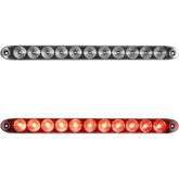 Partsam front view clear lens 15-inch light bar showing visibility benefit