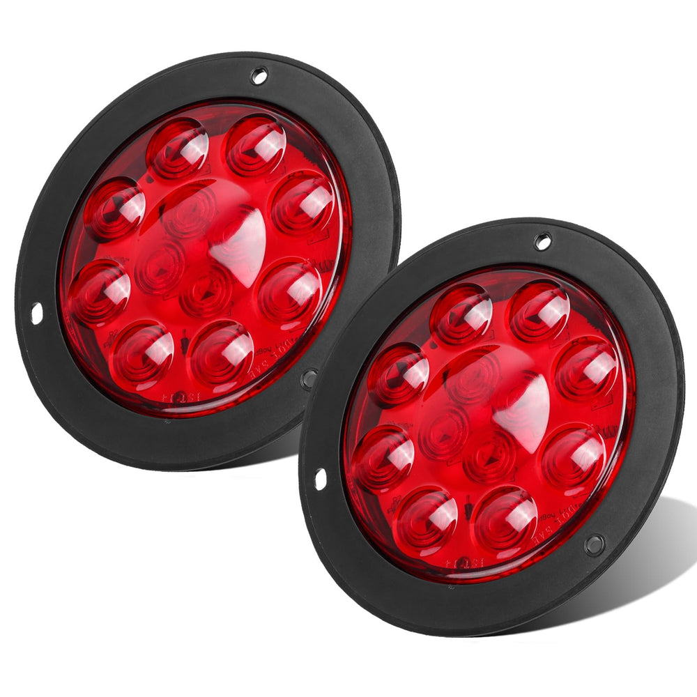 Partsam front view flange-mounted light showing clear LED pattern and visibility