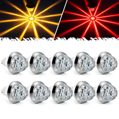 Partsam front view of ten packaged mini watermelon lights showing compact kit and value