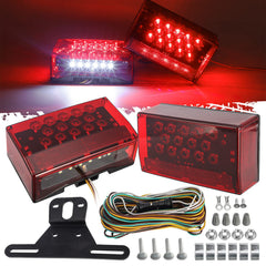 Partsam front view of rectangular tail light showing durable sealed housing