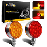 Partsam front view showing dual red and amber faces for clearer signaling