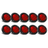 Partsam front view red clearance light showing bright LEDs and DOT lens for increased visibility