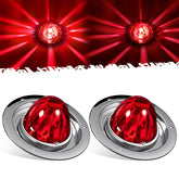 Partsam front view red glass watermelon light showing bright output and visibility